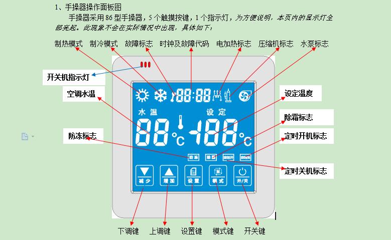 3P-6P煤改電低溫增焓空氣能熱泵控制器規格書